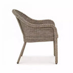 Tavolo da patio in alluminio Martha Stewart All-Weather 62 con 6 sedie impilabili in vimini e rattan - Grigio