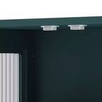 Mobiletto da parete per bagno, mobiletto da parete in legno a 3 ante con spazio portaoggetti aperto e nascosto, armadietto dei medicinali con anta in vetro e portasciugamani