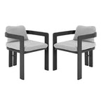 ModernLuxe Set da Pranzo per Esterni da 7 Pezzi per 6 Persone, Set da Arredo Giardino con Tavolo da Pranzo e 6 Sedie con Cuscini e Telaio Resistente alle Intemperie