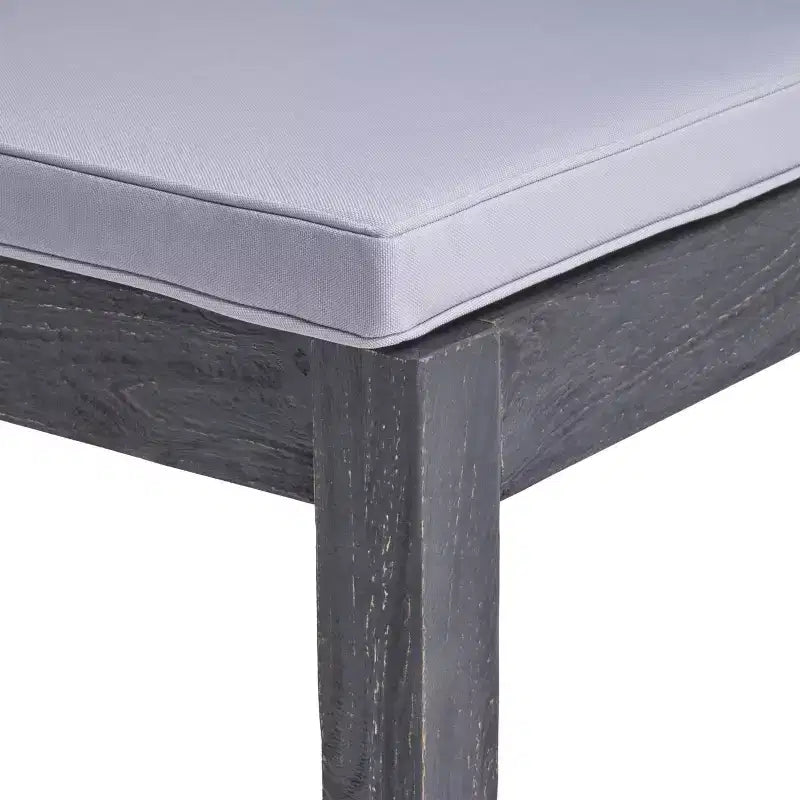Christopher Knight Home Rani Set da Pranzo Moderno da 9 Pezzi in Acacia con Tavolo a Doghe Estensibile e Cuscini