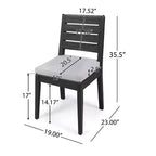 Christopher Knight Home Rani Set da Pranzo Moderno da 9 Pezzi in Acacia con Tavolo a Doghe Estensibile e Cuscini