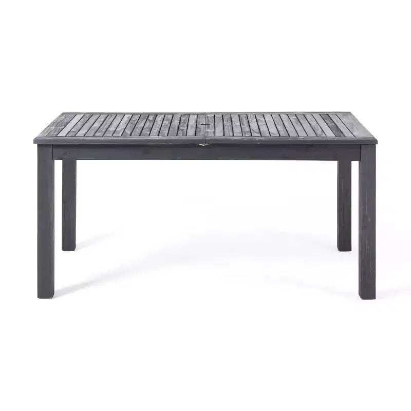 Christopher Knight Home Rani Set da Pranzo Moderno da 9 Pezzi in Acacia con Tavolo a Doghe Estensibile e Cuscini