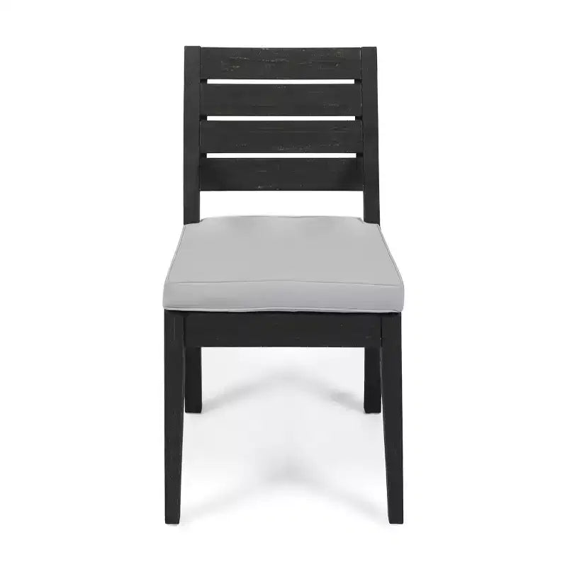 Christopher Knight Home Rani Set da Pranzo Moderno da 9 Pezzi in Acacia con Tavolo a Doghe Estensibile e Cuscini