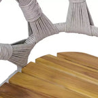 Christopher Knight Home Kenedy - Set da pranzo da esterno boho 7 pezzi in legno di acacia e vimini con tavolo allungabile a doghe