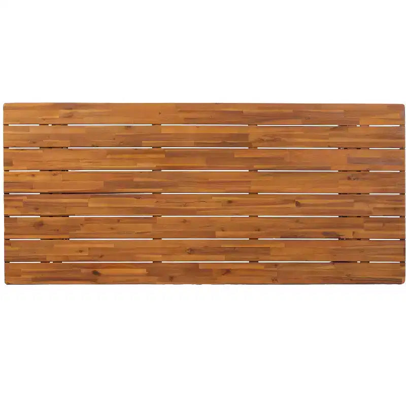Christopher Knight Home Hendry Set da pranzo bohémien da 7 pezzi in legno di acacia e vimini per esterni con tavolo a doghe