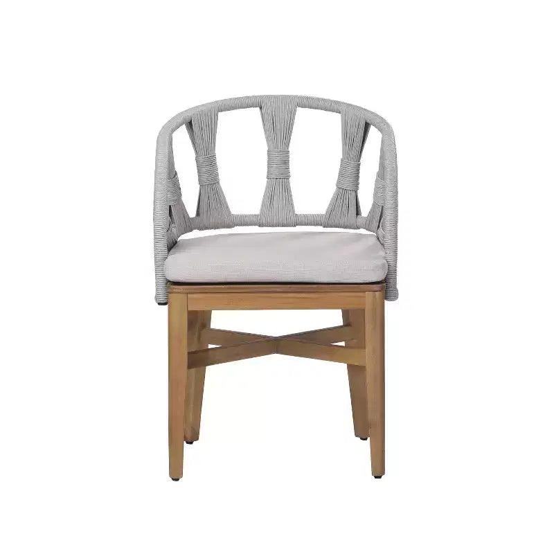 Christopher Knight Home Cascade, set da pranzo Boho da esterno a 7 pezzi in legno di acacia e vimini con tavolo ovale a doghe da esterno
