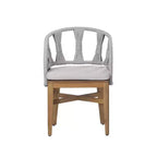 Christopher Knight Home Cascade, set da pranzo Boho da esterno a 7 pezzi in legno di acacia e vimini con tavolo ovale a doghe da esterno