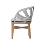 Christopher Knight Home Cascade, set da pranzo Boho da esterno a 7 pezzi in legno di acacia e vimini con tavolo ovale a doghe da esterno
