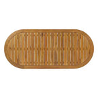 Christopher Knight Home Cascade, set da pranzo Boho da esterno a 7 pezzi in legno di acacia e vimini con tavolo ovale a doghe da esterno