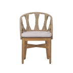 Christopher Knight Home Cascade, set da pranzo Boho da esterno a 7 pezzi in legno di acacia e vimini con tavolo ovale a doghe da esterno