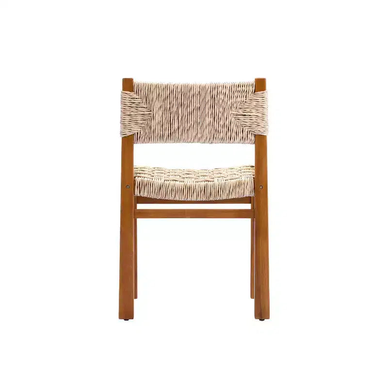 Christopher Knight Home Fineas Set da Pranzo da Esterno Bohemien a 9 Pezzi in Legno di Acacia con Tavolo Espandibile a Doghe e Design in Vimini
