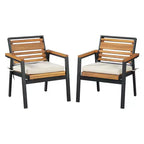 Set da pranzo per esterno Whisen da 7 pezzi per 6 persone, set tavolo e sedie da patio, set da pranzo da giardino, 1 tavolo da pranzo rettangolare e 6 sedie con cuscini