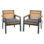Set da pranzo per esterno Whisen da 7 pezzi per 6 persone, set tavolo e sedie da patio, set da pranzo da giardino, 1 tavolo da pranzo rettangolare e 6 sedie con cuscini