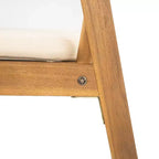 Set da pranzo per esterni ModernLuxe, set conversazione da patio da 7 pezzi in legno di acacia con poltrone in corda intrecciata