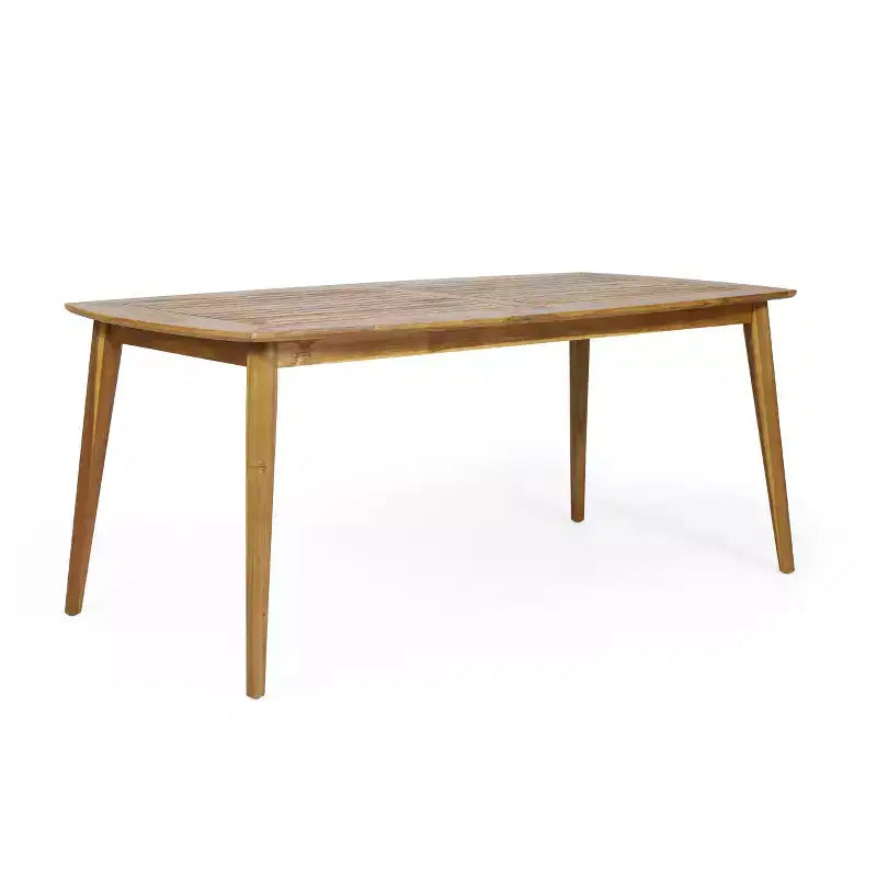 Set da pranzo per esterni ModernLuxe, set conversazione da patio da 7 pezzi in legno di acacia con poltrone in corda intrecciata