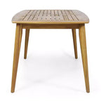 Set da pranzo per esterni ModernLuxe, set conversazione da patio da 7 pezzi in legno di acacia con poltrone in corda intrecciata