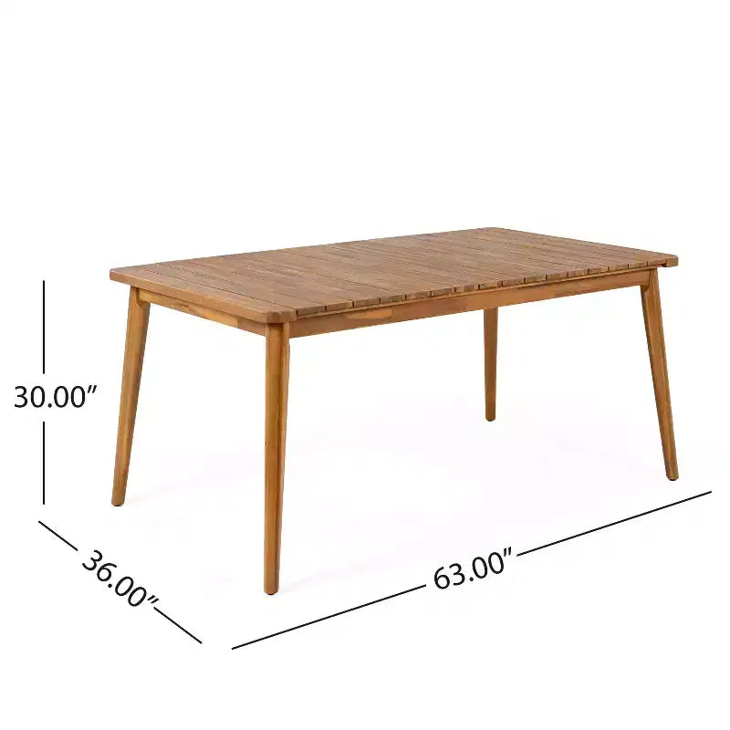 Set da pranzo da esterni in 5 pezzi in legno di acacia e rattan PE, set da 4 posti con tavolo e sedie da esterni per impieghi gravosi