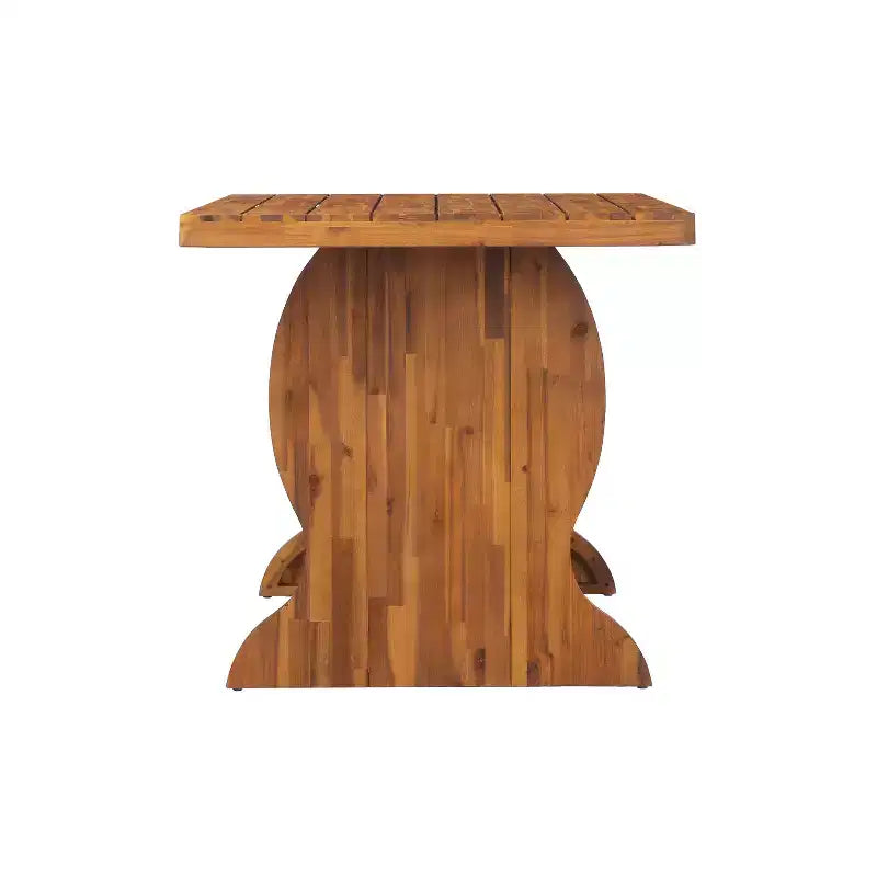 Christopher Knight Home Clara Ensemble de repas d'extérieur 3 pièces en acacia rustique avec bancs en rotin