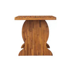 Christopher Knight Home Clara Ensemble de repas d'extérieur 3 pièces en acacia rustique avec bancs en rotin