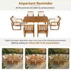 Set da pranzo da esterni GDFStudio Camille da 7 pezzi in legno di acacia con cuscini