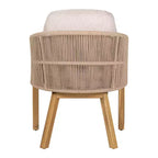 Christopher Knight Home Visola, ensemble de 9 chaises de salle à manger bohèmes en bois d'acacia et corde tressée avec table à lattes et coussins