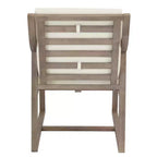 GDFStudio Rhodes Ensemble de salle à manger d'extérieur 5 pièces en bois d'acacia avec trou pour parasol