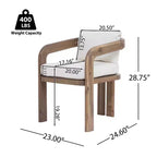 Christopher Knight Home Kesden Ensemble de salle à manger d'extérieur rustique 7 pièces en bois d'acacia avec chaises à dossier incurvé