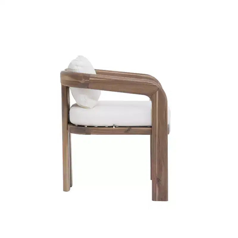 Christopher Knight Home Kesden Ensemble de salle à manger d'extérieur rustique 7 pièces en bois d'acacia avec chaises à dossier incurvé