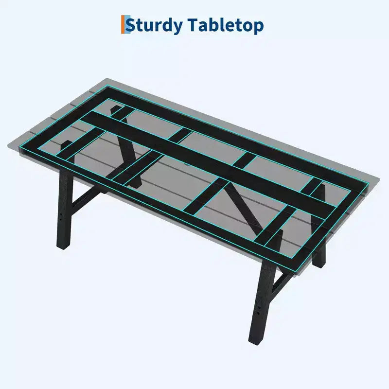 Set da Pranzo da Esterno 5 Pezzi per 4 Persone, Arredamento da Giardino in HDPE per Tutte le Stagioni con Foro per Ombrellone, Sedie Moderne Senza Braccioli per Giardino e Terrazza