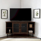 Mobile TV angolare Middlebrook da 48 pollici con ante in vetro