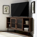 Mobile TV angolare Middlebrook da 48 pollici con ante in vetro
