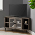 Mobile TV angolare Middlebrook da 48 pollici con ante in vetro