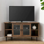 Mobile TV angolare Middlebrook da 48 pollici con ante in vetro
