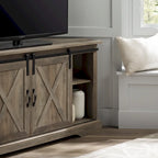 Mobile TV ad angolo con porta scorrevole Middlebrook da 52 pollici