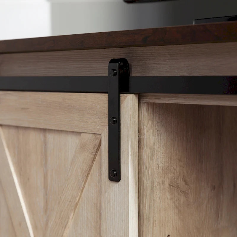 Mobile TV ad angolo con porta scorrevole Middlebrook da 52 pollici