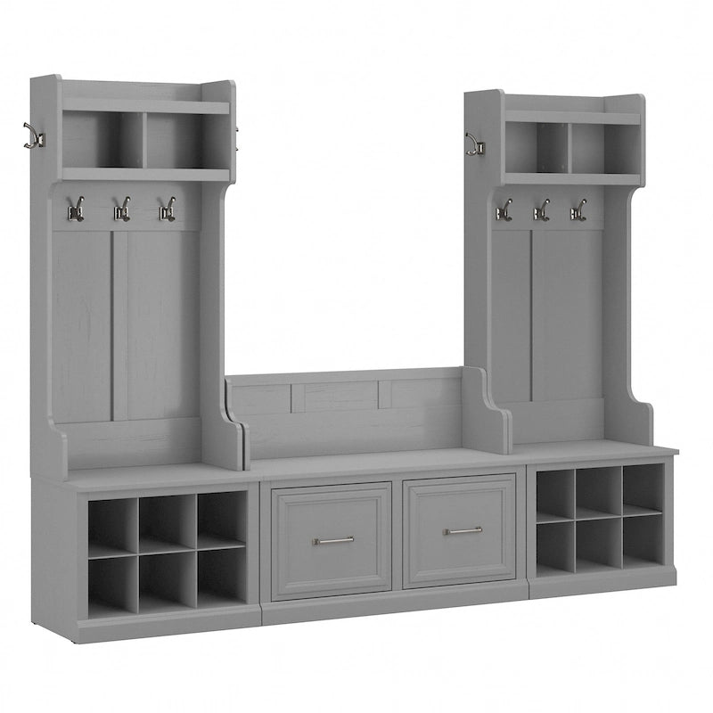 Arbre d'entrée et banc à chaussures avec portes Woodland par Bush Furniture