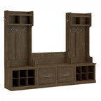 Arbre d'entrée et banc à chaussures avec portes Woodland par Bush Furniture