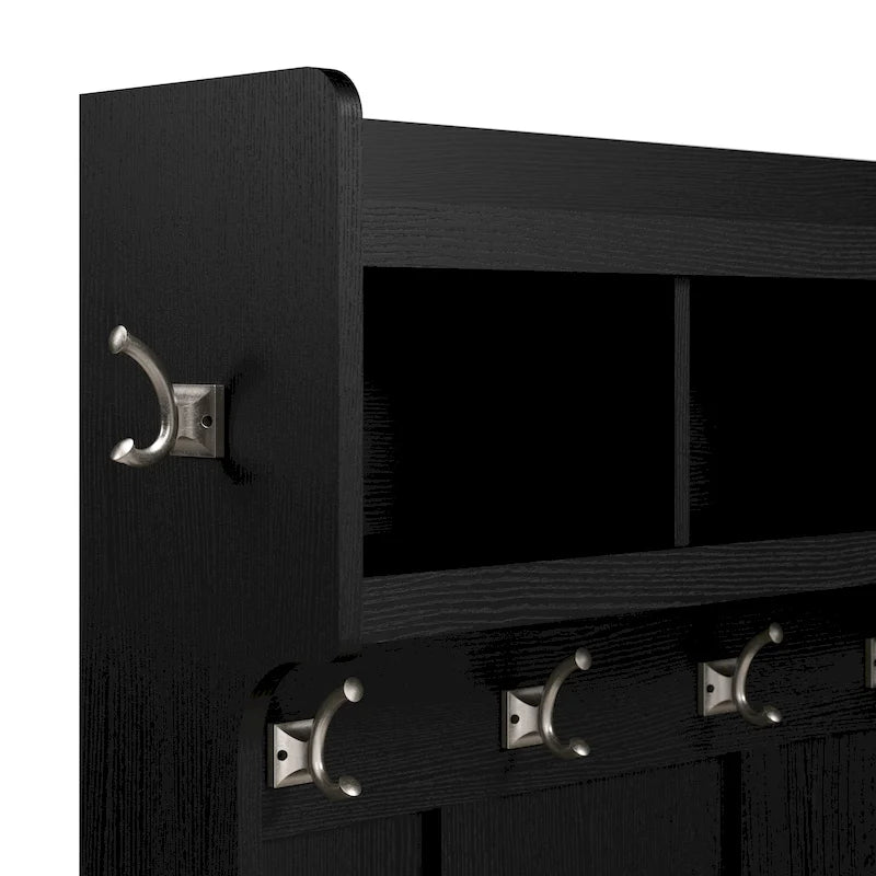 Arbre d'entrée et banc à chaussures avec portes Woodland par Bush Furniture