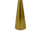 Tavolino da salotto/bar retrò Mid-Century Glam in metallo Vince 22.25 con ripiano in marmo, oro/bianco, di JONATHAN Y
