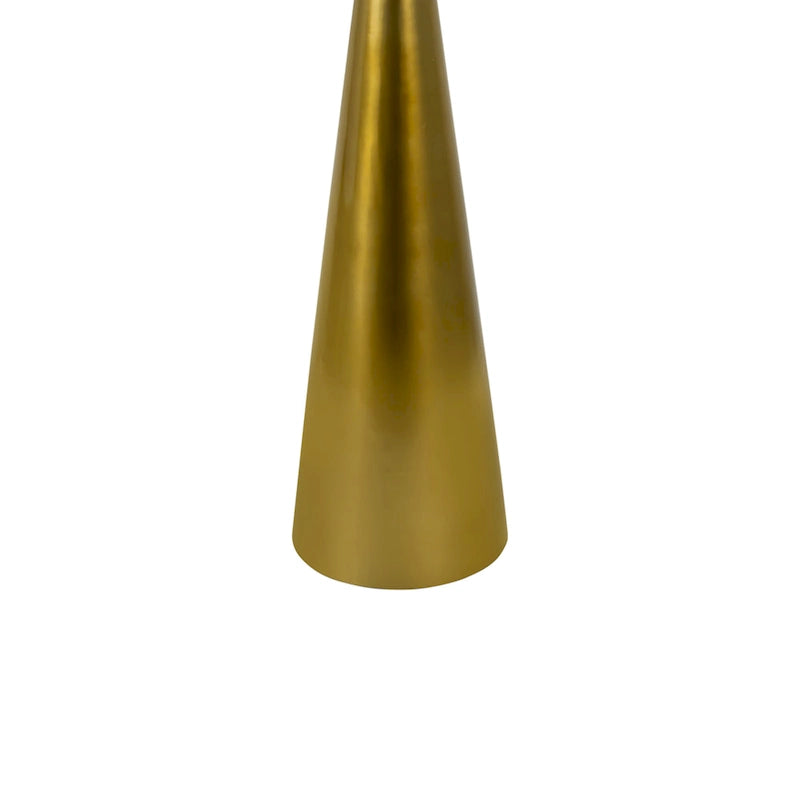 Tavolino da salotto/bar retrò Mid-Century Glam in metallo Vince 22.25 con ripiano in marmo, oro/bianco, di JONATHAN Y