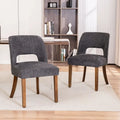 Lot de 2 chaises de salle à manger classiques et modernes rembourrées en tissu