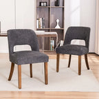 Lot de 2 chaises de salle à manger classiques et modernes rembourrées en tissu