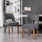 Lot de 2 chaises de salle à manger classiques et modernes rembourrées en tissu