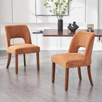 Lot de 2 chaises de salle à manger classiques et modernes rembourrées en tissu