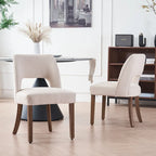 Lot de 2 chaises de salle à manger classiques et modernes rembourrées en tissu