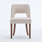 Lot de 2 chaises de salle à manger classiques et modernes rembourrées en tissu