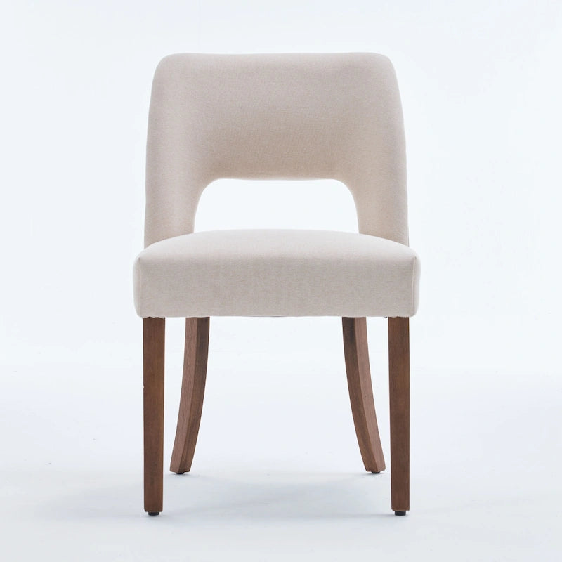 Lot de 2 chaises de salle à manger classiques et modernes rembourrées en tissu