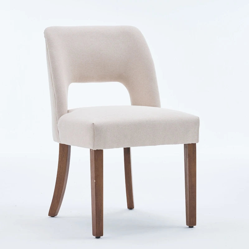 Lot de 2 chaises de salle à manger classiques et modernes rembourrées en tissu