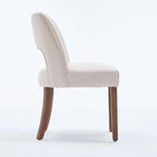 Lot de 2 chaises de salle à manger classiques et modernes rembourrées en tissu
