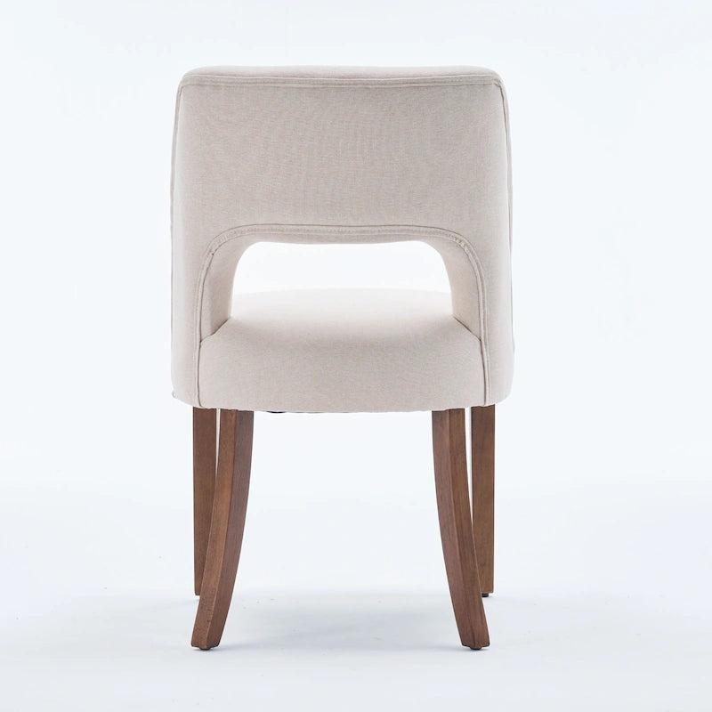 Lot de 2 chaises de salle à manger classiques et modernes rembourrées en tissu